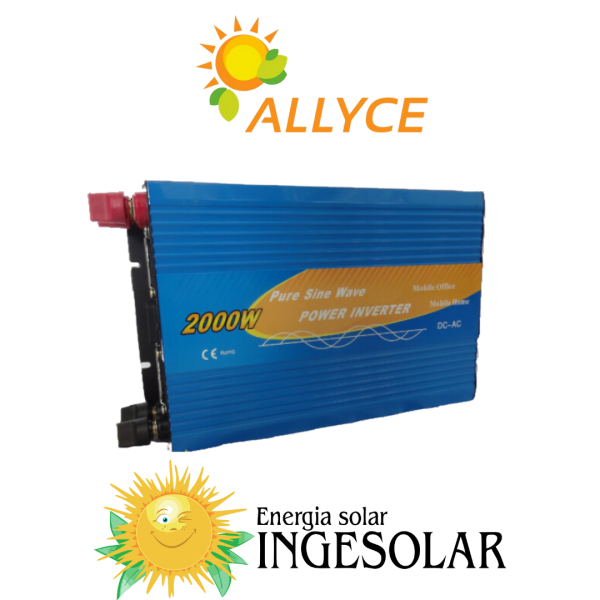 INVERSOR ONDA PURA 2000W - 24V a 110Vac -ALLYCE- SIN GARANTIA