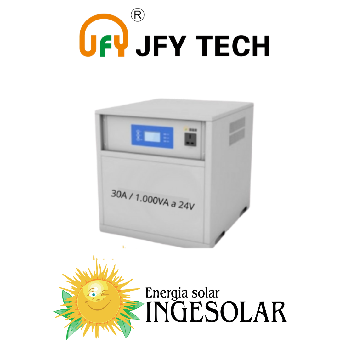 INVERSOR GABINETE CONTROLADOR 30AH/1000W A 24V ESPACIO PARA BATERIA-50VOC -JFY- 12 MESES DE GARANTIA