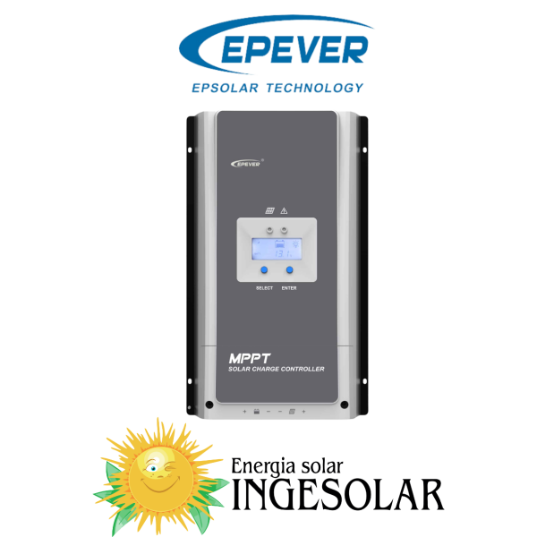 CONTROLADOR MPPT TRACER 6415AN 12/24/36/48V -60A-150VOC -EPEVER- 24 MESES DE GARANTIA