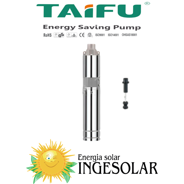 BOMBA TIPO LAPICERO 4C48-DC 125VOC ECO  4M3H/45M/48V/600W - TAIFU - GARANTIA 6 MESES.