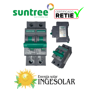 PROTECCION BREAKER SL7N-63 DC550V 2P 16A -SUNTREE