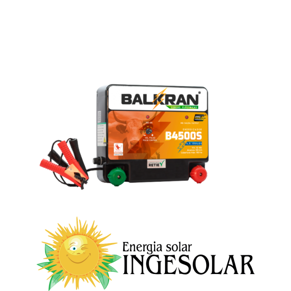 CERCA ELÉCTRICA IMPULSOR SOLAR 100KM -BALKRAN- 12 MESES DE GARANTIA