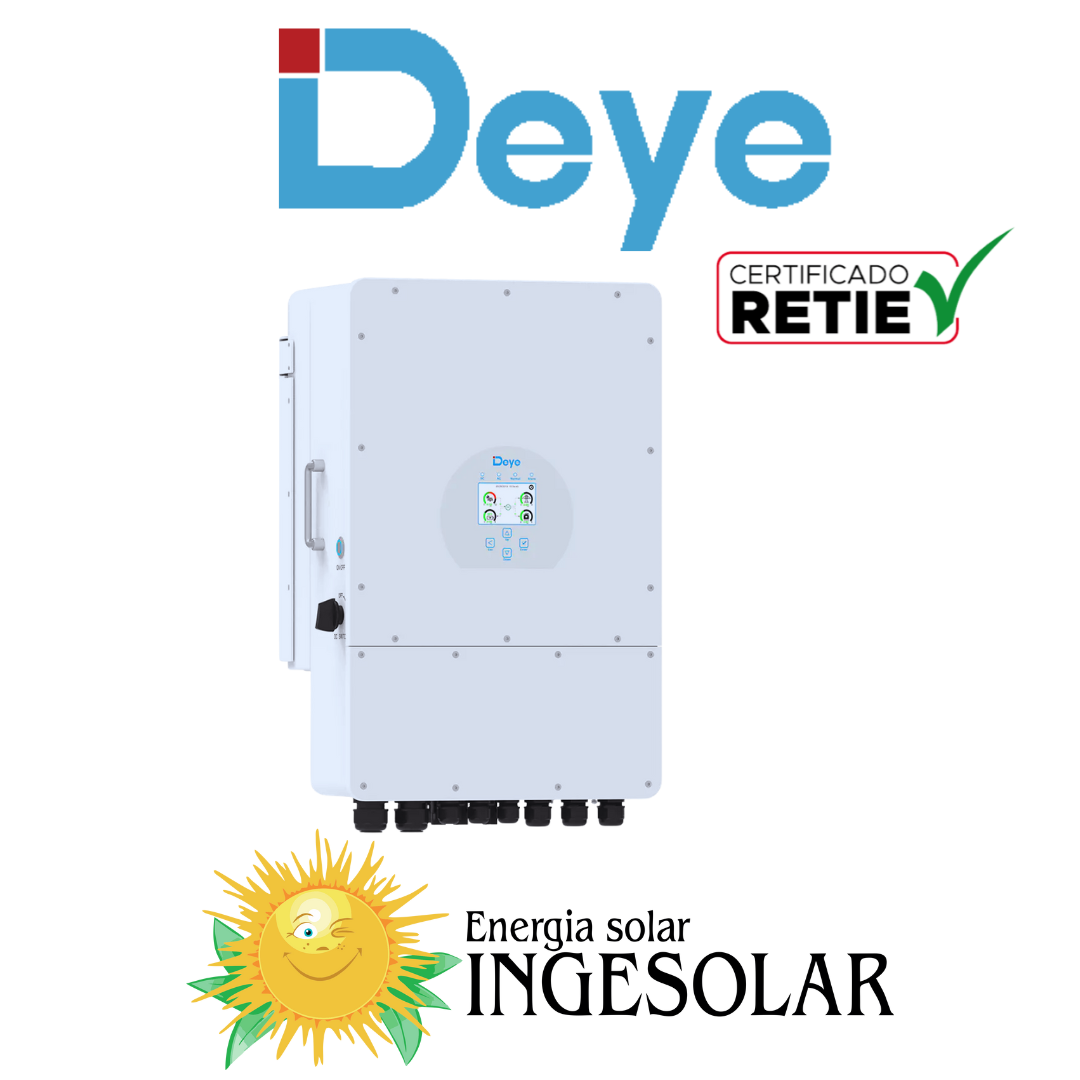 INVERSOR ON/OFF GRID 8KW TRIFASICO 48V/500VOC CON MODULO DE COMUNICACION -DEYE 12 MESES DE GARANTIA