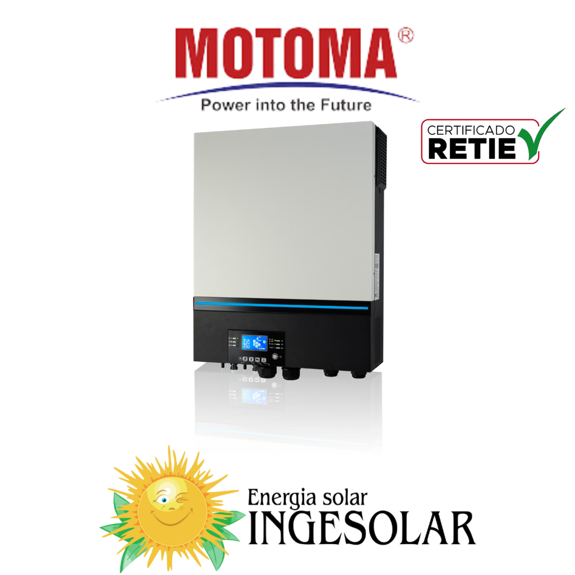 INVERSOR CARGADOR 6.5KW MONOFASICO 120V 2MPPT 80A/48V AXPERT MAX- MOTOMA - 12 MESES DE GARANTIA