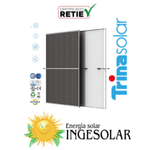PANEL MONOCRISTALINO TIPO N 490W Voc 39.06 / Isc 15.80 - TRINA - 120 MESES DE GARANTIA