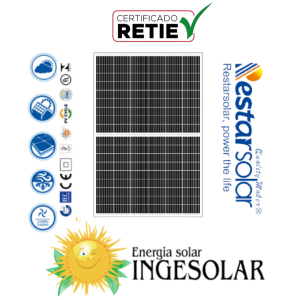 PANEL MONOCRISTALINO TIPO N 430W Voc 37.84 / Isc 14.27 -RESTAR- 60 MESES DE GARANTIA