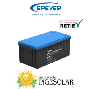 BATERIA LITIO 25.6V 100AH -6.000 CICLOS AL 80% DOD W:22kg -PLASTICA-EPEVER 18 MESES DE GARANTIA