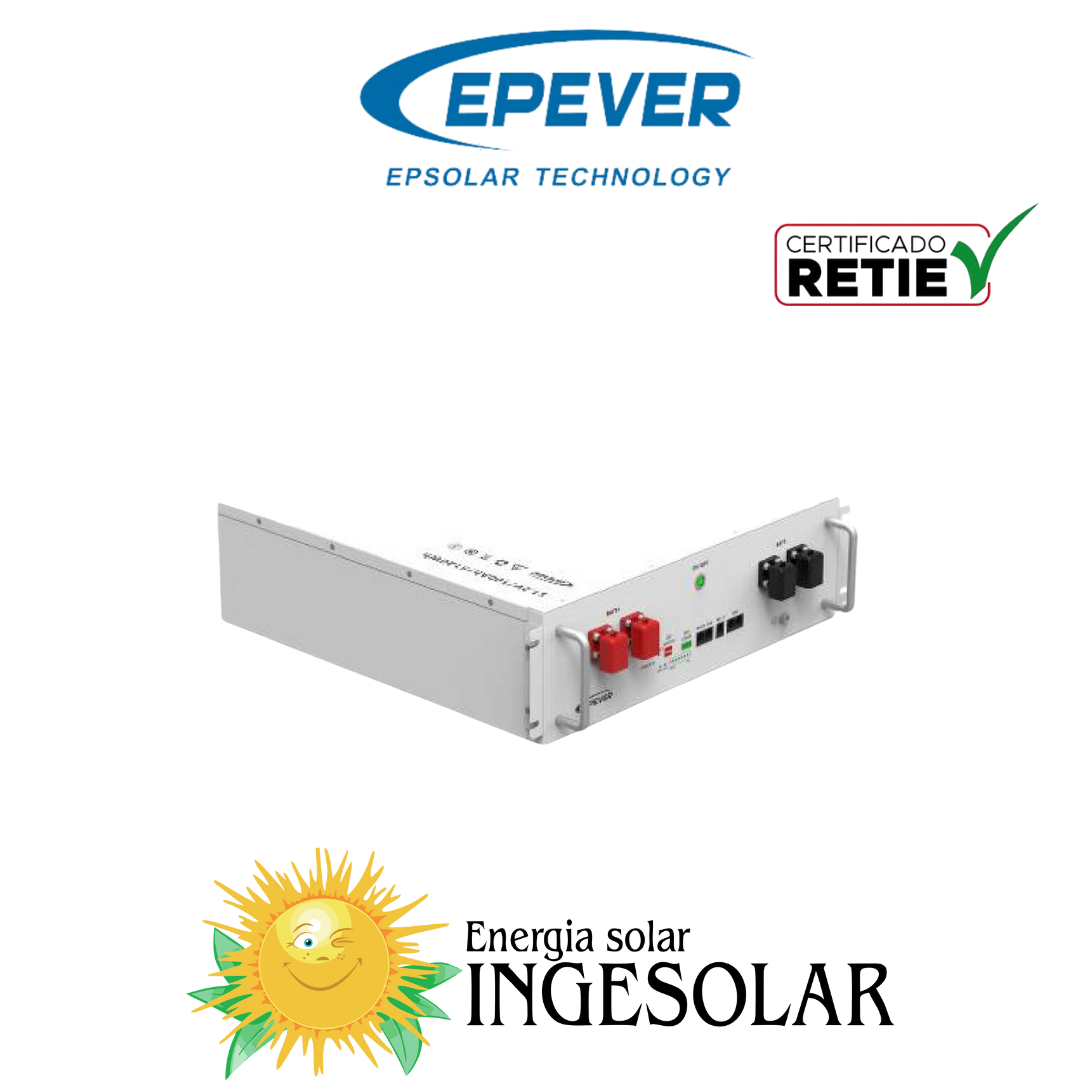 BATERIA LITIO 48V-100AH 6000 CICLOS-80% W:45,6Kg RACK -EPEVER 36 MESES DE GARANTIA ¡PROXIMAMENTE!