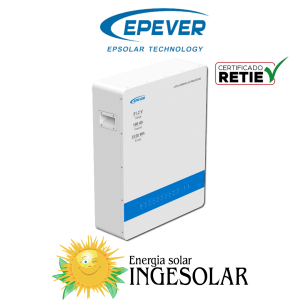 BATERIA LITIO 51.2V 100AH -6.000 CICLOS AL 80% DOD W:49kg WALL -EPEVER 36 MESES DE GARANTIA ¡PROXIMAMENTE!