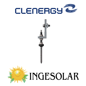 L-FOOT CON TORNILLO FIBROCEMENTO 15CM PARA MADERA (ER-I-05/HB/WP)-PV ezRACK - CLENERGY - 20 AÑOS DE GARANTIA