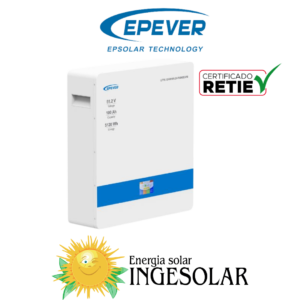 BATERIA LITIO 51.2V 100AH P65H2EV50 6.000 CICLOS 80%DOD W: 49 Kg TIPO WALL - EPEVER 36 MESES DE GARANTIA