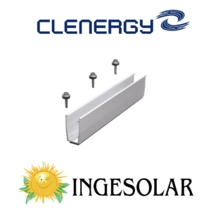 MICRO RIEL 25CM EN U CON TORNILLOS (ER-S-U/250/H48/6/25)- PV ezRACK - CLENERGY - 20 AÑOS DE GARANTIA