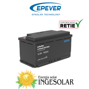 BATERIA LITIO LiA12100G 12.8V 100AH - 6.000 CICLOS AL 80% DOD W:11.1kg -PLASTICA-EPEVER 18 MESES DE GARANTIA ¡PROXIMAMENTE!
