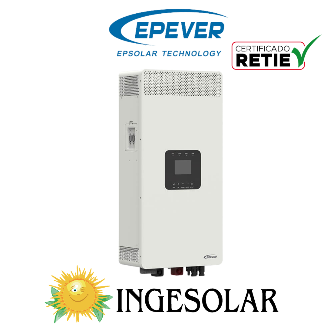 INVERSOR CARGADOR HP6041-AH1130P20A 6KVA 48V MPPT 140A-300VOC-120V -EPEVER 12 MESES ¡PROXIMAMENTE! DE GARANTIA