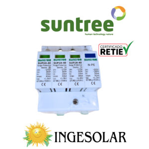 PROTECCION DESCARGADOR DE SOBREPOTENCIAL DPS AC TRIFASICO -SUP1H-40 3P+N 275VAC 20-40kA-SUNTREE