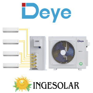 KIT AIRE ACONDICIONADO HIBRIDO 36KBTU -220VAC-ACDC -DEYE- 12 MESES DE GARANTIA